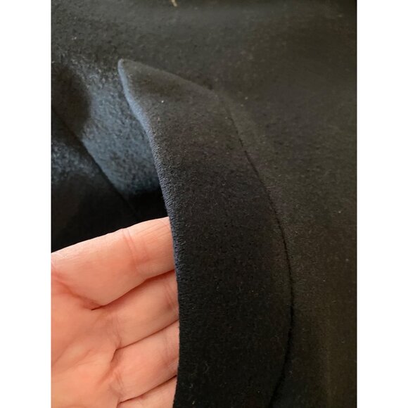 Joseph A. Banks Classic Black 100% Wool Long Mens Overcoat Outerwear 42R - Picture 5 of 11